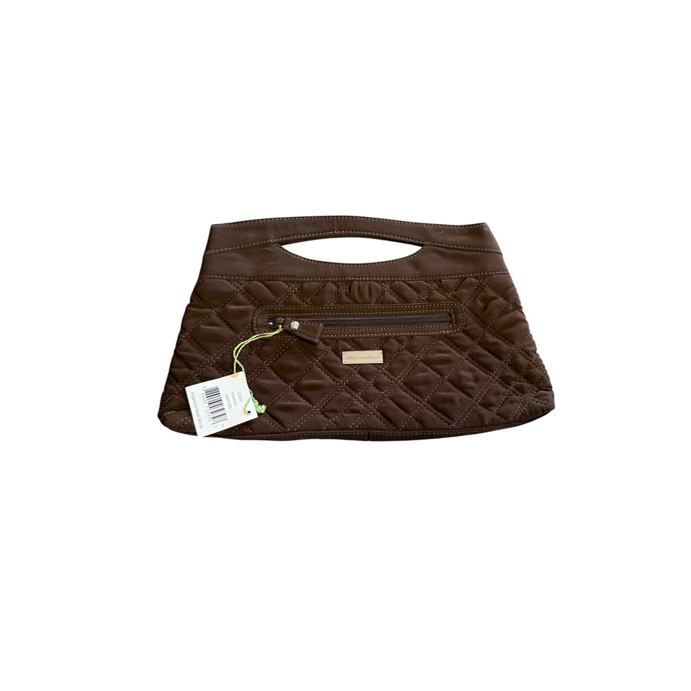 Vera Bradley Espresso Brown Quilted‎ Microfiber Clutch Handbag NWT